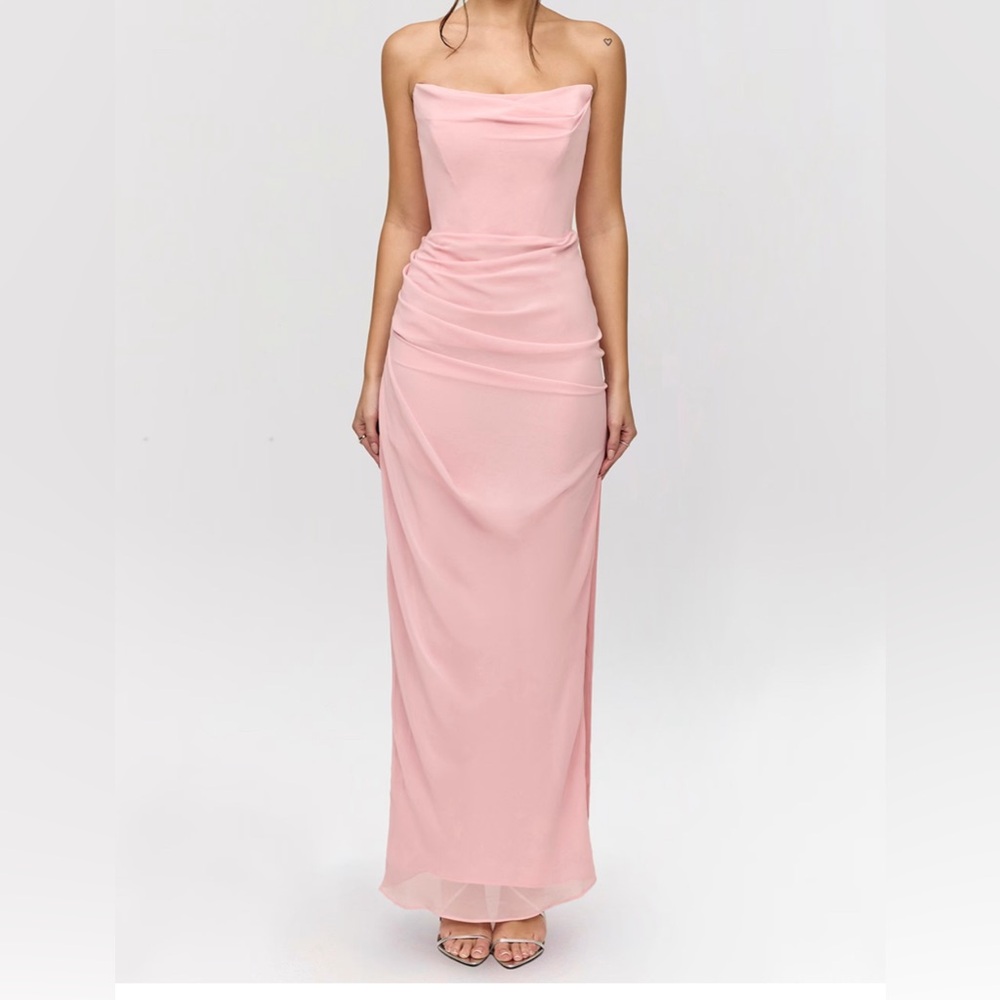 House of CB pink strapless dress